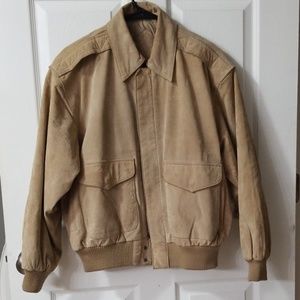 Vintage Preston & York Leather Bomber Jacket